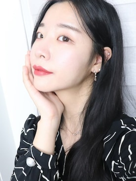 「アイテム（メイクアップ）」を使った、ピンクエイジさん（レディース・163cm）の春コーディネート