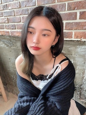 「アイテム（ウィッグ）」を使った、ピンクエイジさん（レディース・163cm）の春コーディネート