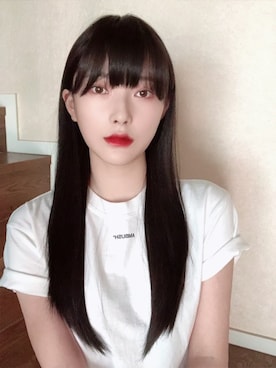 「アイテム（メイクアップ）」を使った、ピンクエイジさん（レディース・167cm）の春コーディネート