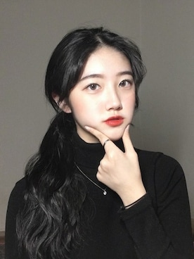 「アイテム（ウィッグ）」を使った、ピンクエイジさん（レディース・163cm）の春コーディネート