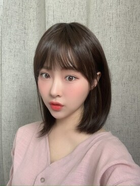 「アイテム（ウィッグ）」を使った、ピンクエイジさん（レディース・163cm）の春コーディネート