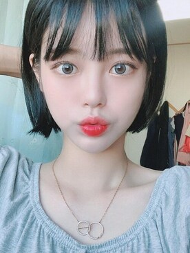 「アイテム（ウィッグ）」を使った、ピンクエイジさん（レディース・161cm）の春コーディネート