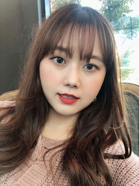 「アイテム（メイクアップ、レッド系）」を使った、ピンクエイジさん（レディース・161cm）の春コーディネート