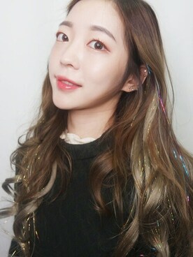 「アイテム（ウィッグ）」を使った、ピンクエイジさん（レディース・164cm）の春コーディネート