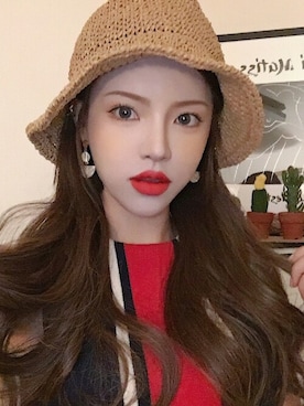 「アイテム（ウィッグ）」を使った、ピンクエイジさん（レディース・165cm）の夏コーディネート