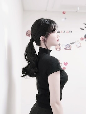 「アイテム（ウィッグ、ブラック系）」を使った、ピンクエイジさん（レディース・167cm）の夏コーディネート