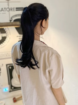 「アイテム（ウィッグ）」を使った、ピンクエイジさん（レディース・163cm）の夏コーディネート