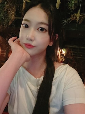 「アイテム（ウィッグ）」を使った、ピンクエイジさん（レディース・163cm）の夏コーディネート