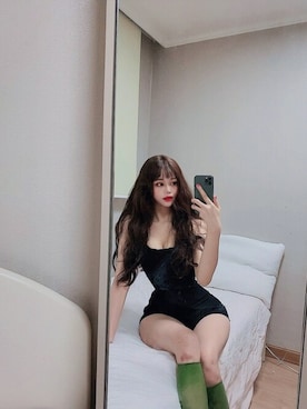 「アイテム（ウィッグ）」を使った、ピンクエイジさん（レディース・163cm）の秋コーディネート