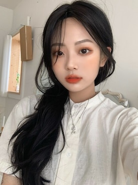 「アイテム（ウィッグ）」を使った、ピンクエイジさん（レディース・163cm）の秋コーディネート