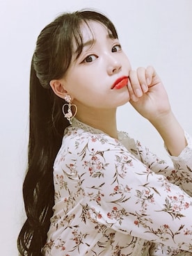 「アイテム（ウィッグ）」を使った、ピンクエイジさん（レディース・164cm）の冬コーディネート