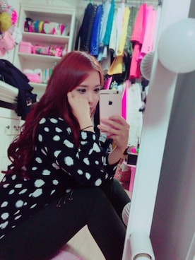 「アイテム（ウィッグ）」を使った、ピンクエイジさん（レディース・163cm）の冬コーディネート