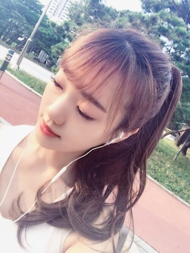 「アイテム（ウィッグ）」を使った、ピンクエイジさん（レディース・163cm）の冬コーディネート