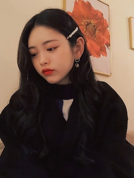 「アイテム（ウィッグ）」を使った、ピンクエイジさん（レディース・164cm）の冬コーディネート