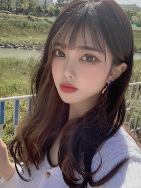 「アイテム（ウィッグ）」を使った、ピンクエイジさん（レディース・163cm）の冬コーディネート