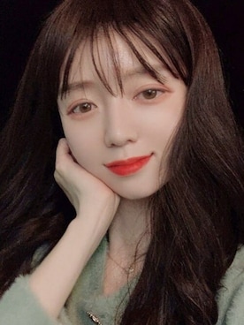 「アイテム（ウィッグ）」を使った、ピンクエイジさん（レディース・165cm）の冬コーディネート