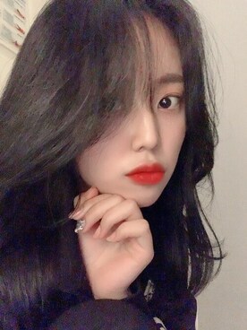 「アイテム（ウィッグ、ブラック系）」を使った、ピンクエイジさん（レディース・163cm）の冬コーディネート