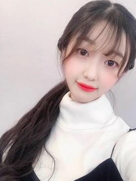 「アイテム（ウィッグ）」を使った、ピンクエイジさん（レディース・166cm）の春コーディネート