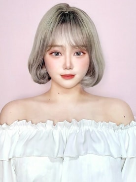 「アイテム（ウィッグ）」を使った、ピンクエイジさん（レディース・163cm）の春コーディネート