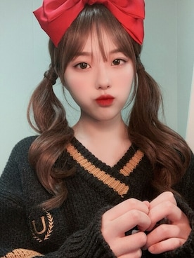 「アイテム（ウィッグ）」を使った、ピンクエイジさん（レディース・164cm）の夏コーディネート