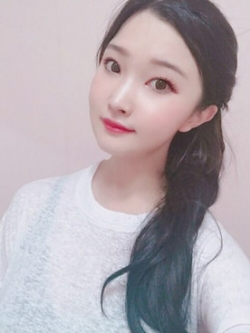 「アイテム（ウィッグ）」を使った、ピンクエイジさん（レディース・165cm）の夏コーディネート