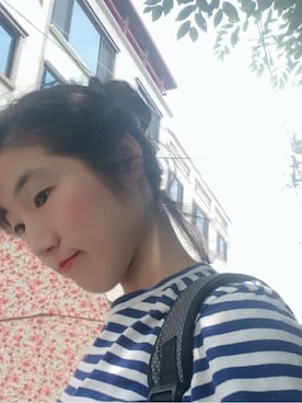 「アイテム（ウィッグ、ブラウン系）」を使った、ピンクエイジさん（レディース・163cm）の夏コーディネート