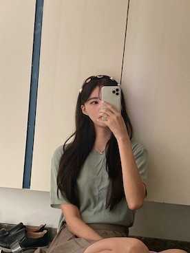 「アイテム（ウィッグ）」を使った、ピンクエイジさん（レディース・167cm）の秋コーディネート