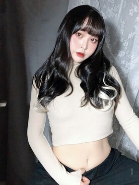 「アイテム（ウィッグ）」を使った、ピンクエイジさん（レディース・166cm）の秋コーディネート