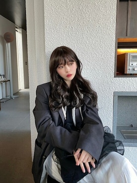 「アイテム（ウィッグ）」を使った、ピンクエイジさん（レディース・163cm）の秋コーディネート