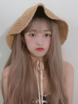 「アイテム（ウィッグ）」を使った、ピンクエイジさん（レディース・161cm）の秋コーディネート