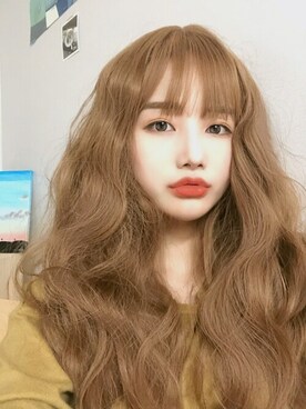 「アイテム（ウィッグ）」を使った、ピンクエイジさん（レディース・161cm）の冬コーディネート