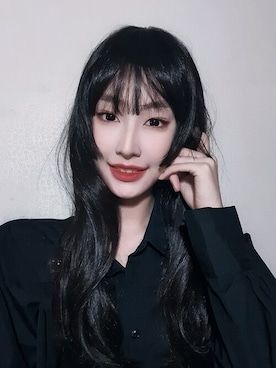 「アイテム（ウィッグ）」を使った、ピンクエイジさん（レディース・166cm）の冬コーディネート