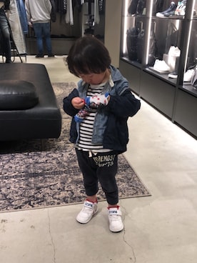 「H&M（エイチ・アンド・エム）のアイテム（ブルゾン）」を使った、chelmom1126さん（レディース・163cm）の冬コーディネート