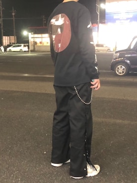 「MYne（マイン）のアイテム（その他パンツ）」を使った、shoma sakamoto さん（メンズ・174cm）の冬コーディネート