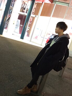 「Right-on（ライトオン）のアイテム（ダウンジャケット/コート）」を使った、ｷﾞｮｳﾄｸ.｡○さん（レディース・158cm）の冬コーディネート
