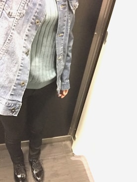 「UNIQLO（ユニクロ）のWOMEN ウルトラストレッチジーンズ（デニムパンツ）」を使った、naaさん（レディース・157cm）の春コーディネート