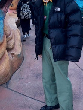 「KAIKO（カイコー）のKAIKO THE PREST（スラックス、グリーン系）」を使った、kantaさん（メンズ・168cm）の冬コーディネート