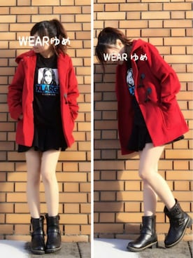 「エクストララージ」｜「アイテム（ダッフルコート）」を使った、ゆめ⑅︎◡̈︎*さん（レディース・155cm）の冬コーディネート