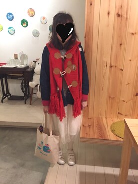 「CAL O LINE（キャルオーライン）のアイテム（デニムジャケット）」を使った、ゆきちゃんさん（レディース・154cm）の冬コーディネート