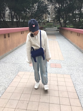 「merry jenny（メリージェニー）のアイテム（ジャージ）」を使った、ゆきちゃんさん（レディース・154cm）の春コーディネート