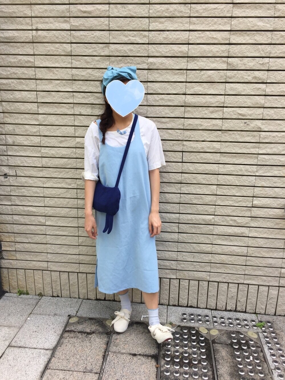 「w closetの「w closet / ダブルクローゼット」コットンベア天竺クルー（Tシャツ/カットソー、ホワイト系）」を使った、ゆきちゃんさん（レディース・154cm）の秋コーディネートの1枚目の写真