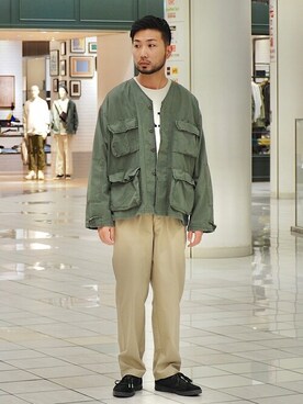 「ROTHCO（ロスコ）のアイテム（ミリタリージャケット）」を使った、NOLLEYS MENS stylingさん（メンズ・174cm）の春コーディネート