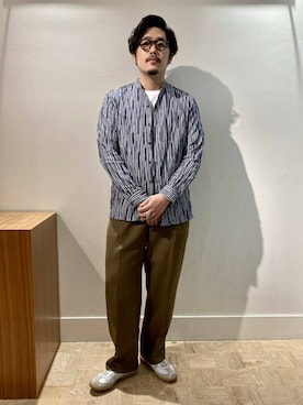 「Stutostein Nolley's（シュテットシュタインノーリーズ）のアイテム（トップス）」を使った、NOLLEYS MENS stylingさん（メンズ・174cm）の春コーディネート