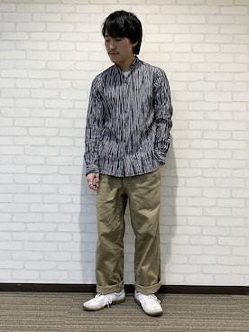 「Stutostein Nolley's（シュテットシュタインノーリーズ）のアイテム（トップス）」を使った、NOLLEYS MENS stylingさん（メンズ・169cm）の春コーディネート