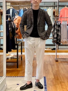 「Stutostein Nolley's（シュテットシュタインノーリーズ）のアイテム（テーラードジャケット）」を使った、NOLLEYS MENS stylingさん（メンズ・170cm）の春コーディネート