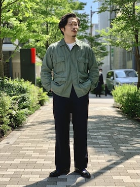 「ROTHCO（ロスコ）のアイテム（ミリタリージャケット）」を使った、NOLLEYS MENS stylingさん（メンズ・174cm）の春コーディネート