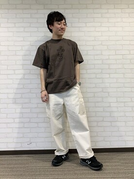 「Rie Miller（リエミラー）のアイテム（カーゴパンツ）」を使った、NOLLEYS MENS stylingさん（メンズ・169cm）の夏コーディネート