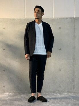 「Stutostein Nolley's（シュテットシュタインノーリーズ）のアイテム（テーラードジャケット）」を使った、NOLLEYS MENS stylingさん（メンズ・173cm）の夏コーディネート