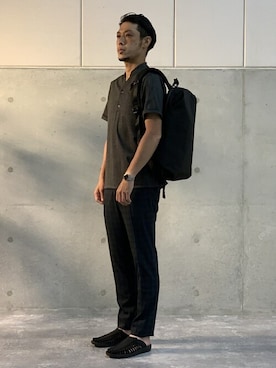 「NOLLEY'S goodman（ノーリーズグッドマン）のアイテム（バッグ）」を使った、NOLLEYS MENS stylingさん（メンズ・173cm）の夏コーディネート