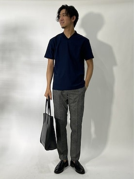 「NOLLEY'S goodman（ノーリーズグッドマン）のアイテム（バッグ）」を使った、NOLLEYS MENS stylingさん（メンズ・178cm）の夏コーディネート
